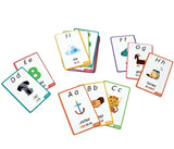 Svoora Puzzle do Alfabeto em Madeira com 50 Cartões de Flash “As Tuas Primeiras Palavras em Inglês” Svoora