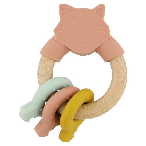 Trixie Anel Atividades Madeira e Silicone - Mrs. Cat