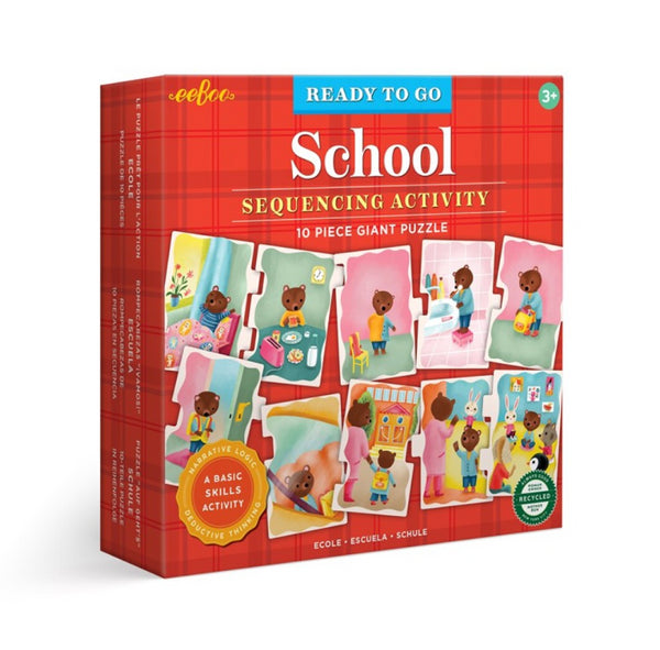 Eeboo Puzzle "Me Preparo para Ir para a Escola"