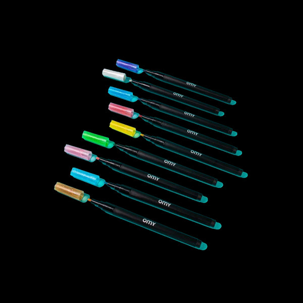 Omy 9 Canetas Feltro Glitter