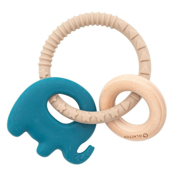Olmitos Mordedor de Silicone e Madeira Azul