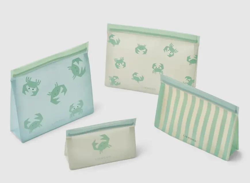 Liewood Conjunto Sacos Reutilizáveis Alimentos Crab/Sandy Liewood