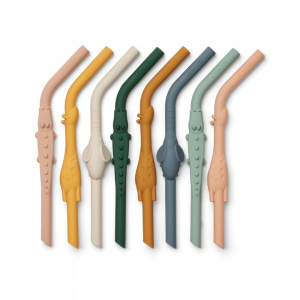 Liewood Conjunto Palhinhas Silicone All Together - Amarelo Multi Mix
