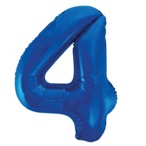 Unique Balão Foil Hélio Nº4 Azul 86cm