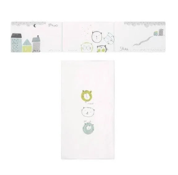 PETIT PRAIA Pack Colcha e Protector de Cama de Bebé Cats