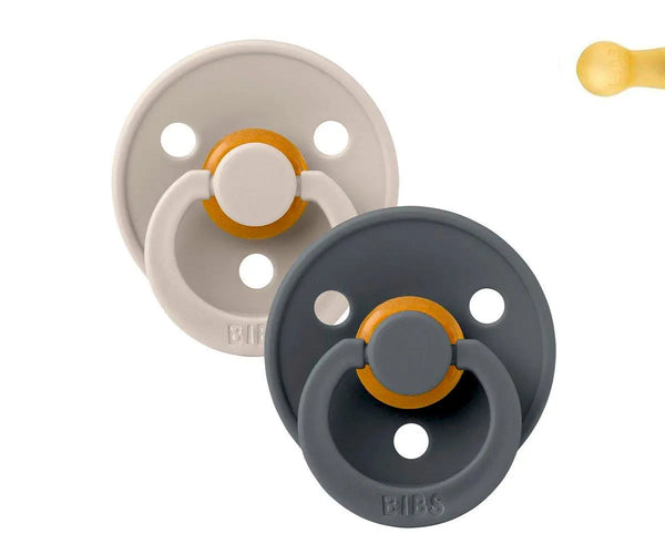 Bibs Pack 2 Chupetas Redondas Sand/Iron - Tam. 1 | 0-6 Meses
