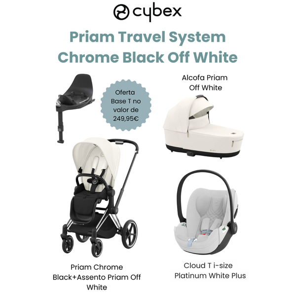 Cybex Promoção Travel System Priam Chrome Black Off White