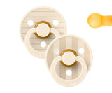 Bibs Pack 2 Chupetas Redondas Pin Ivory Vanilla Mix - Tam. 1 | 0-6 Meses Bibs