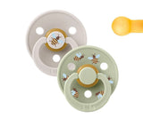 Bibs Pack 2 Chupetas Redondas Bumblebee Mushroom Mix - Tam. 1 | 0-6 Meses Bibs