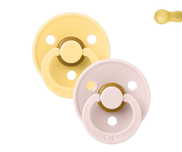 Bibs Pack 2 Chupetas Redondas Pale Butter/Petal - Tam. 2 | 6-18 Meses