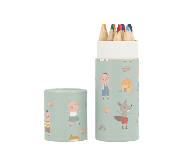 Tutete Tubo 12 Lápis The Three Little Pigs