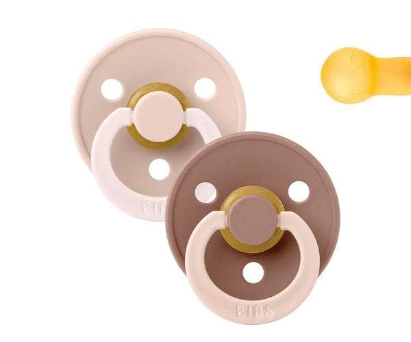 Bibs Pack 2 Chupetas Redondas Blush/Woodchuck - Tam. 2 | 6-18 Meses