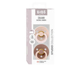 Bibs Pack 2 Chupetas Redondas Blush/Woodchuck - Tam. 1 | 0-6 Meses Bibs