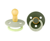 Bibs Pack 2 Chupetas Redondas Sage/Hunter Green - Tam. 2 | 6-18 Meses Bibs