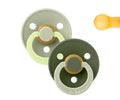 Bibs Pack 2 Chupetas Redondas Sage/Hunter Green - Tam. 2 | 6-18 Meses