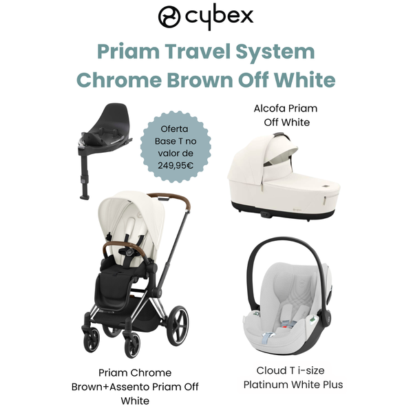 Cybex Promoção Travel System Priam Chrome Brown Off White