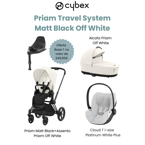 Cybex Promoção Travel System Priam Matt Black Off White