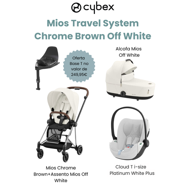 Cybex Promoção Travel System Mios Chrome Brown Off White