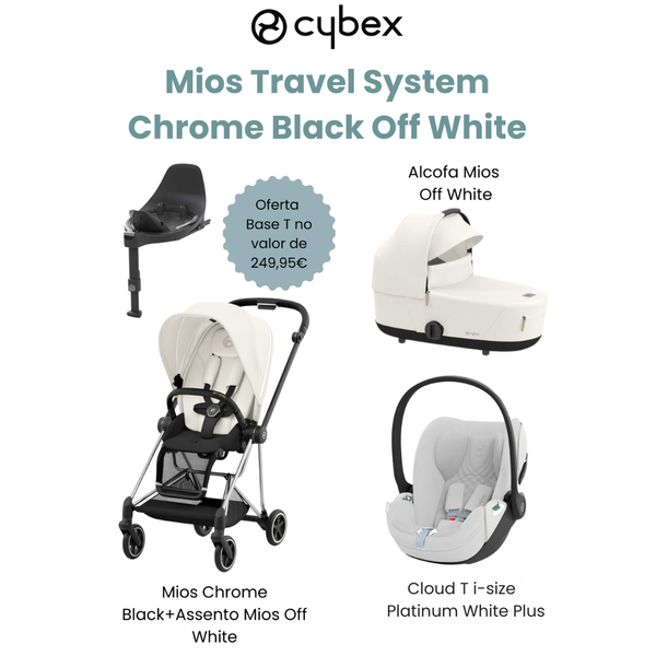 Cybex Promoção Travel System Mios Chrome Black Off White