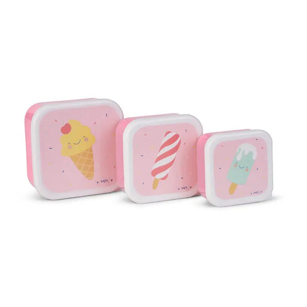 Saro Conjunto de 3 Lancheiras Ice Cream