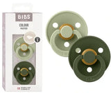 Pack 2 Chupetas Anatómicas BIBS Sage/Hunter Green -Tam. 1 | 0-6 meses Bibs