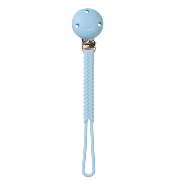 Saro Prende Chupetas Silicone Azul