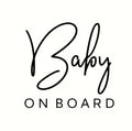 Autocolante para Carro "Baby on Board"- Preto