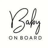 Autocolante para Carro "Baby on Board"- Preto