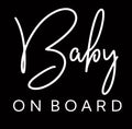 Autocolante para Carro "Baby on Board"- Branco