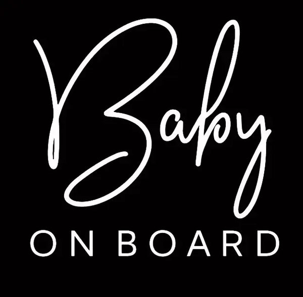 Autocolante para Carro "Baby on Board"- Branco
