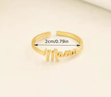 Anel Aberto Dourado "Mama" Minicool