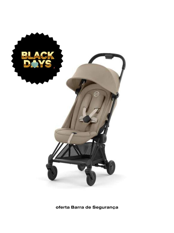 Carrinho de Bebé Cybex Coya Matt Black Cozy Beige