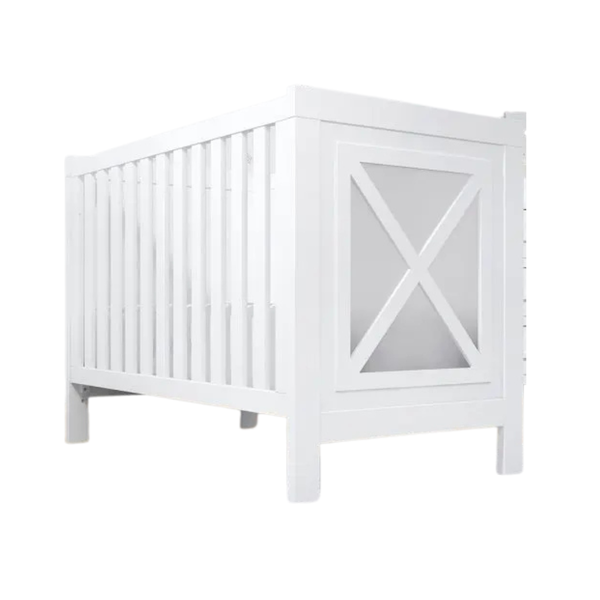 Cama de Grades CoSleep Trama Faro Branco Mate/Acrílico 120x60cm