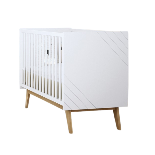 Cama de Grades CoSleep Trama Nuova Branco Mate/Faia 120x60cm