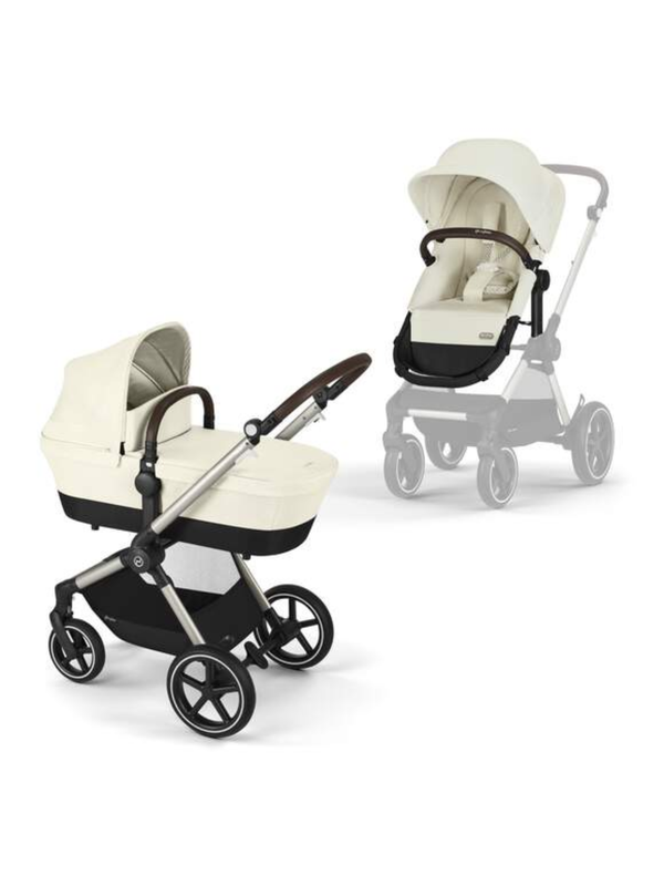 Cybex Carrinho de Passeio EOS Lux Seashell Beige (Taupe Frame)