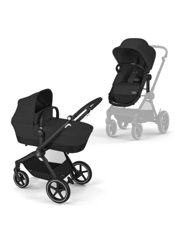 Cybex Carrinho de Passeio EOS Lux Moon Black (Black Frame)