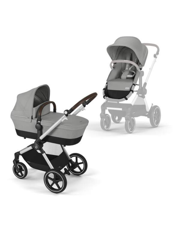 Cybex Carrinho de Passeio EOS Lux Stone Grey (Silver Frame)