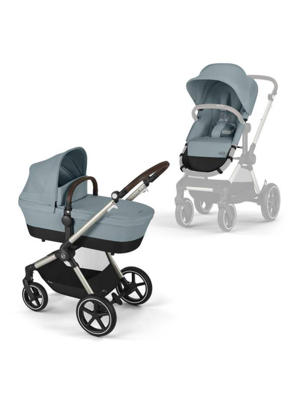 Cybex Carrinho de Passeio EOS Lux Stormy Blue (Taupe Frame)