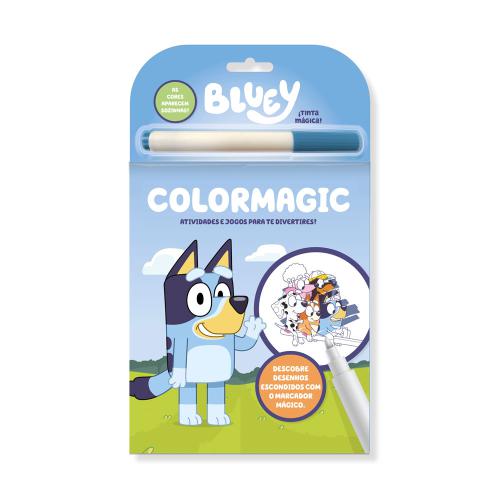 Bluey Livro com Marcador de Água Azul