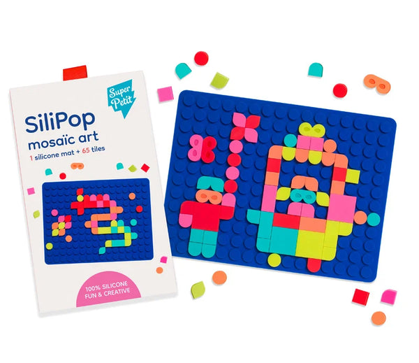 SuperPetit SiliPop Mosaic Art Azul