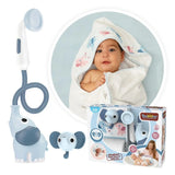 Yookidoo Set de Banho Chuveiro Elefante Azul e Toalha-Capa