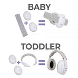 Dooky Auscultadores Anti-Ruído 2 em 1 Branco Dooky