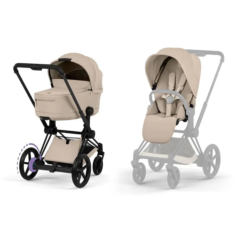 Cybex Pack Comfort e-Priam Cozy Bege/Preto Mate (2026) Cybex Platinum