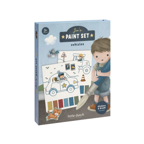 Little Dutch Set de Pintura com Aguarelas - Jim Vehicles
