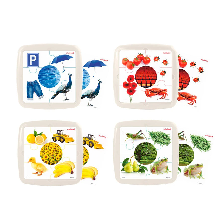 Miniland Conjunto de 4 Puzzles das Cores
