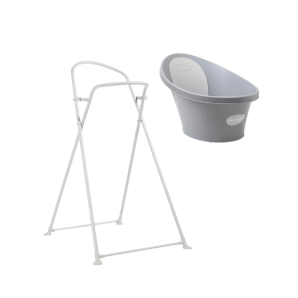 Shnuggle Conjunto Banheira de Bebé Pebble Grey + Suporte