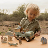 Little Dutch Carro de Madeira Safari com Animais